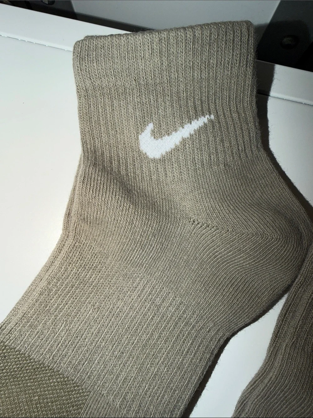 Nike Women’s Quarter Socks in Gray/ with White Swoosh (3-Pack)